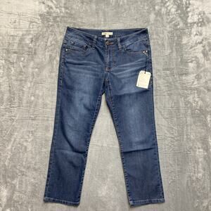 New CAbi Jeans Johnny Crop Jeans Women's Size 2 Blue Denim